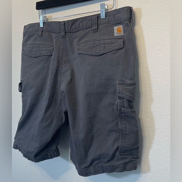 Carhartt Mens Relaxed Plus Gray Grey Utility Streetwear Work Shorts Cargo 40 - Picture 7 of 13